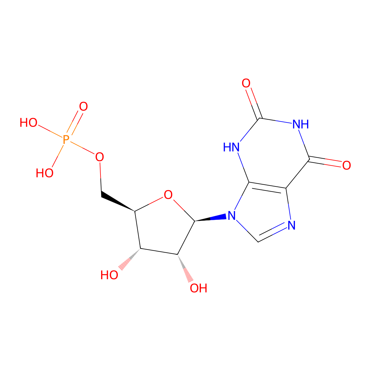 5'-Xanthylic acid molecular structure, CAS 523-98-8