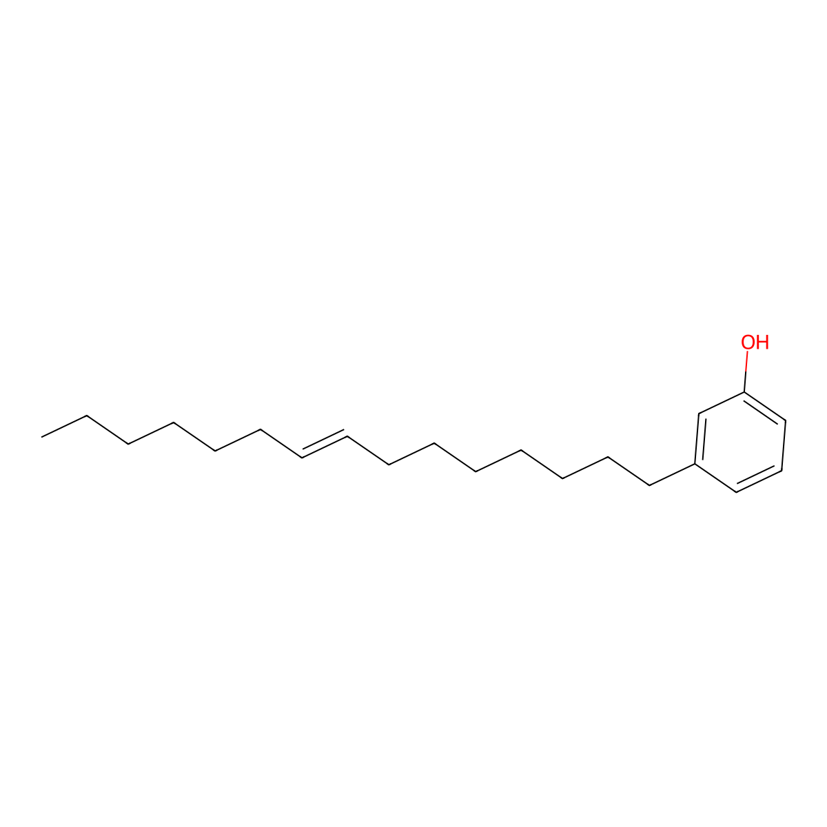 3-Pentadec-8-enylphenol molecular structure, CAS 52302-99-5