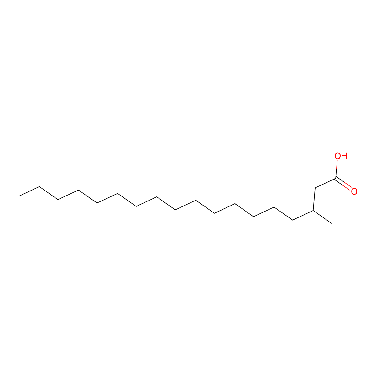 Octadecanoic acid, 3-methyl- molecular structure, CAS 52304-07-1