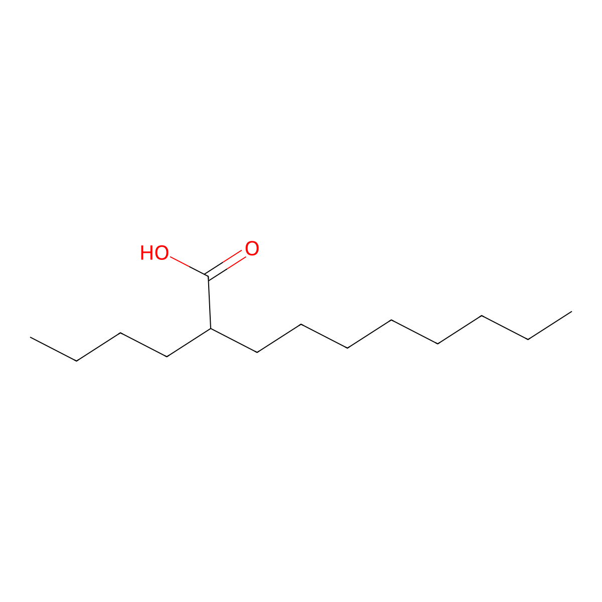 2-butyldecanoic Acid molecular structure, CAS 52304-09-3