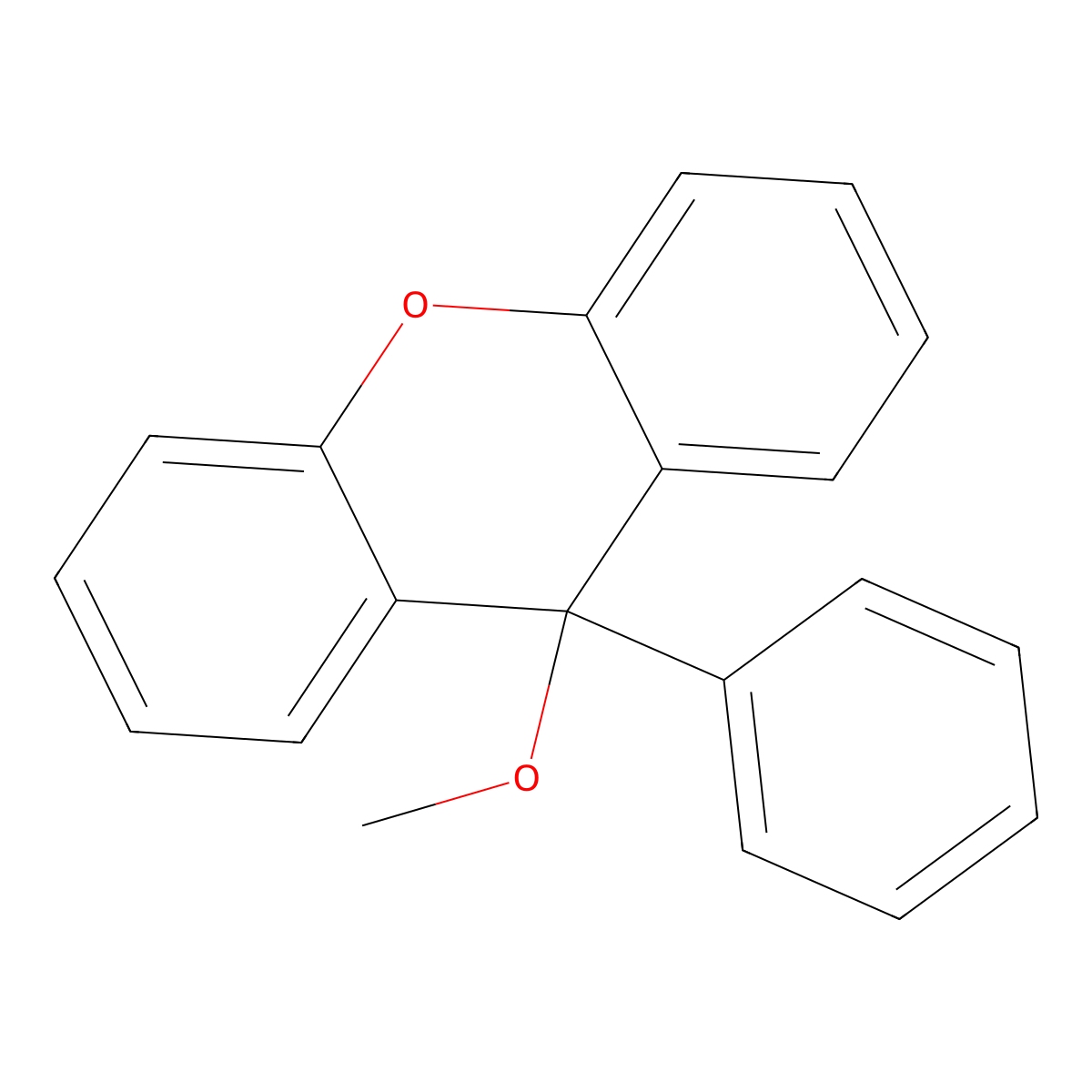 9-Methoxy-9-phenyl-9H-xanthene molecular structure, CAS 5231-33-4