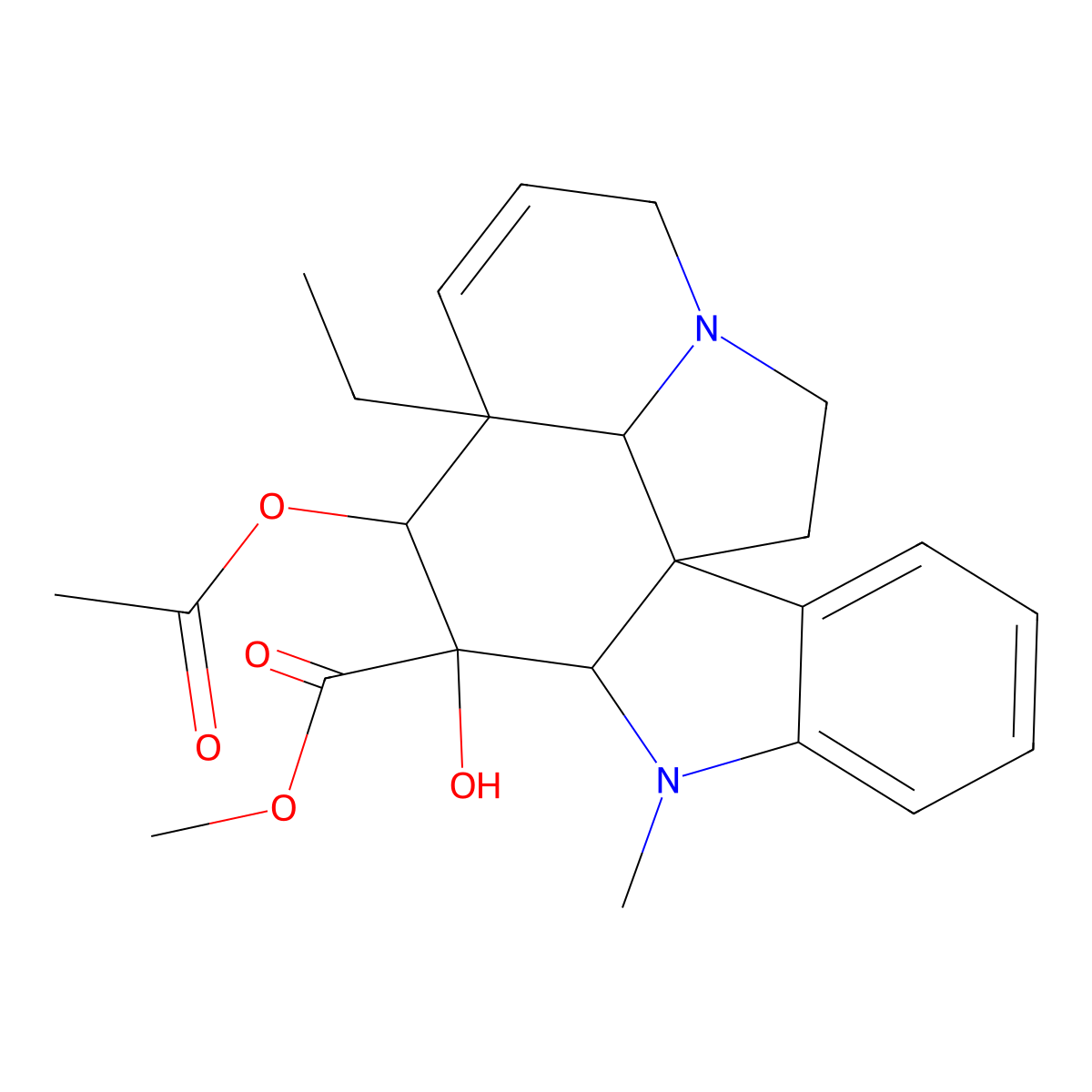 Vindorosine molecular structure, CAS 5231-60-7