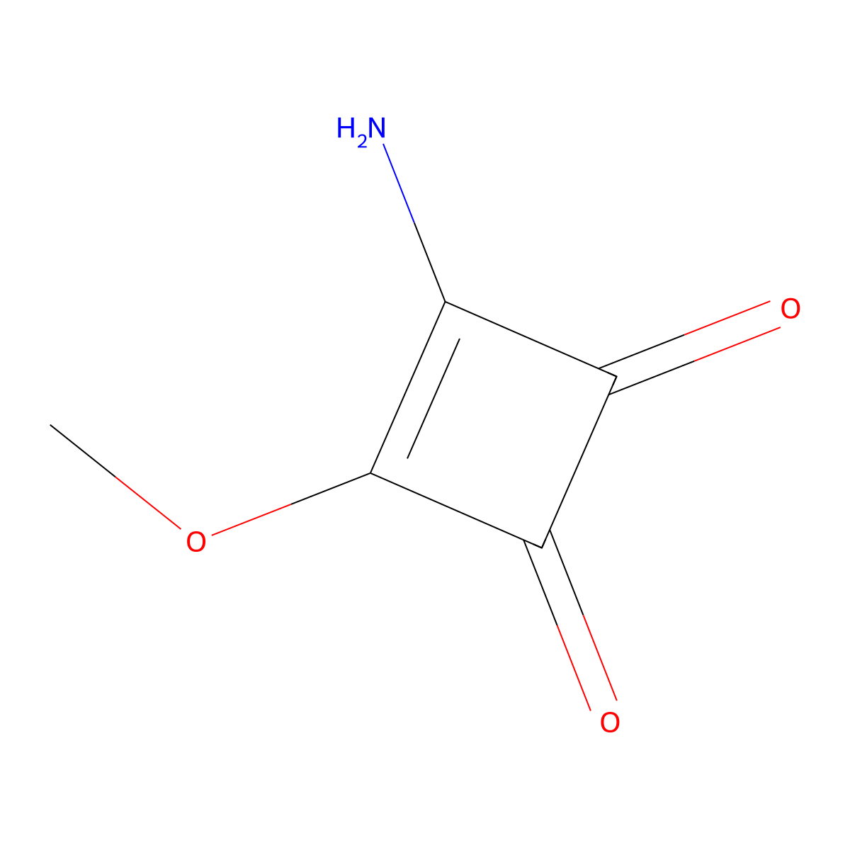 3-Amino-4-methoxycyclobut-3-ene-1,2-dione molecular structure, CAS 5231-88-9