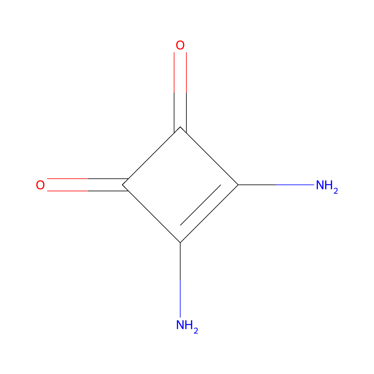 3,4-Diamino-3-cyclobutene-1,2-dione molecular structure, CAS 5231-89-0