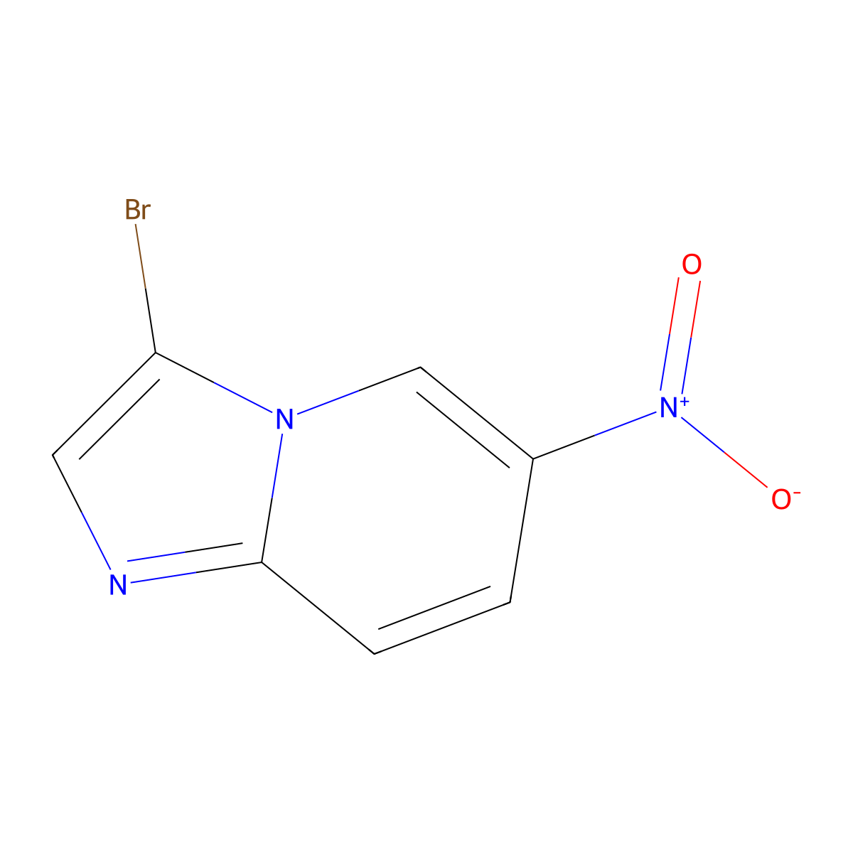 3-Bromo-6-nitroimidazo(1,2-a)pyridine molecular structure, CAS 52310-42-6