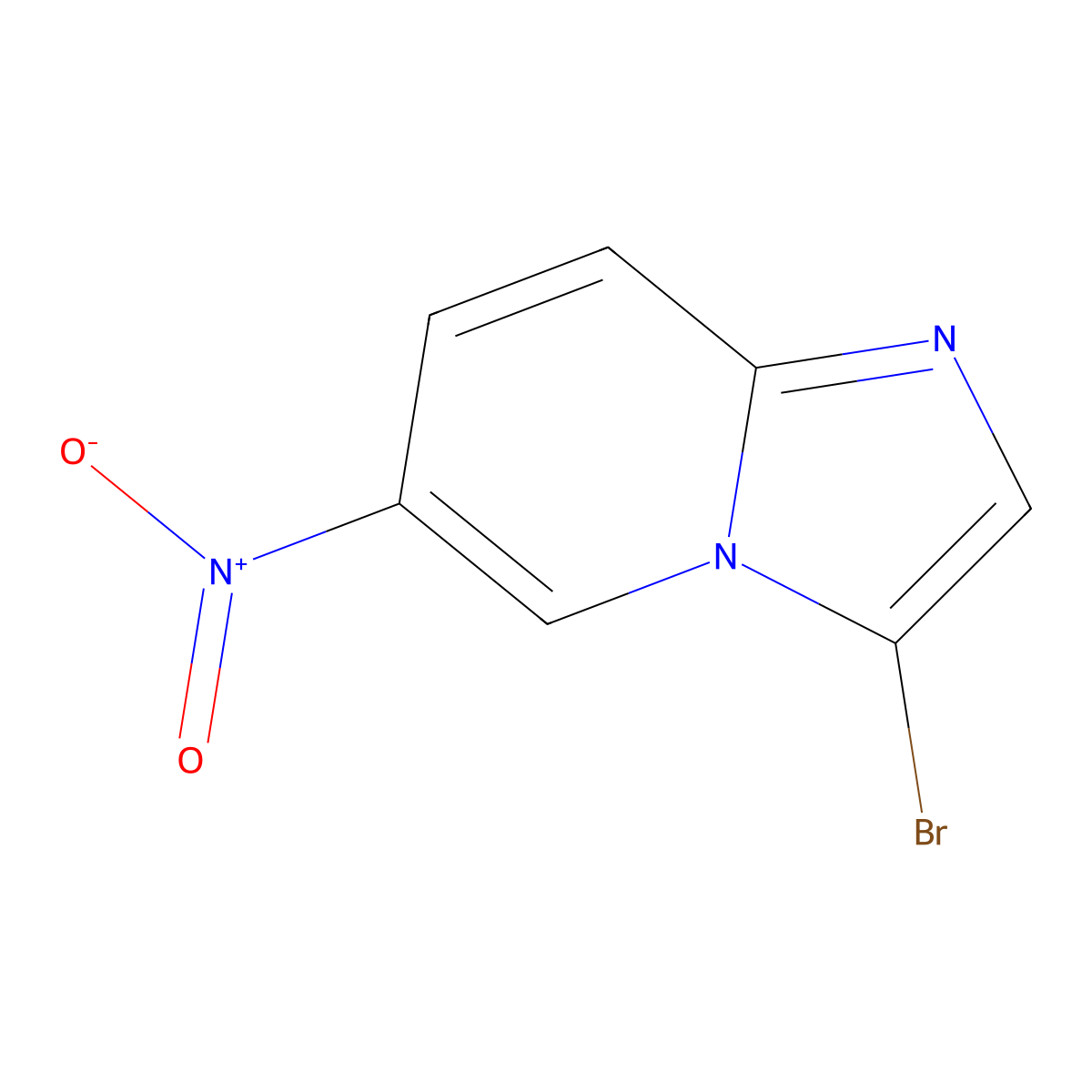 3-Bromo-6-nitroimidazo(1,2-a)pyridine molecular structure, CAS 52310-42-6