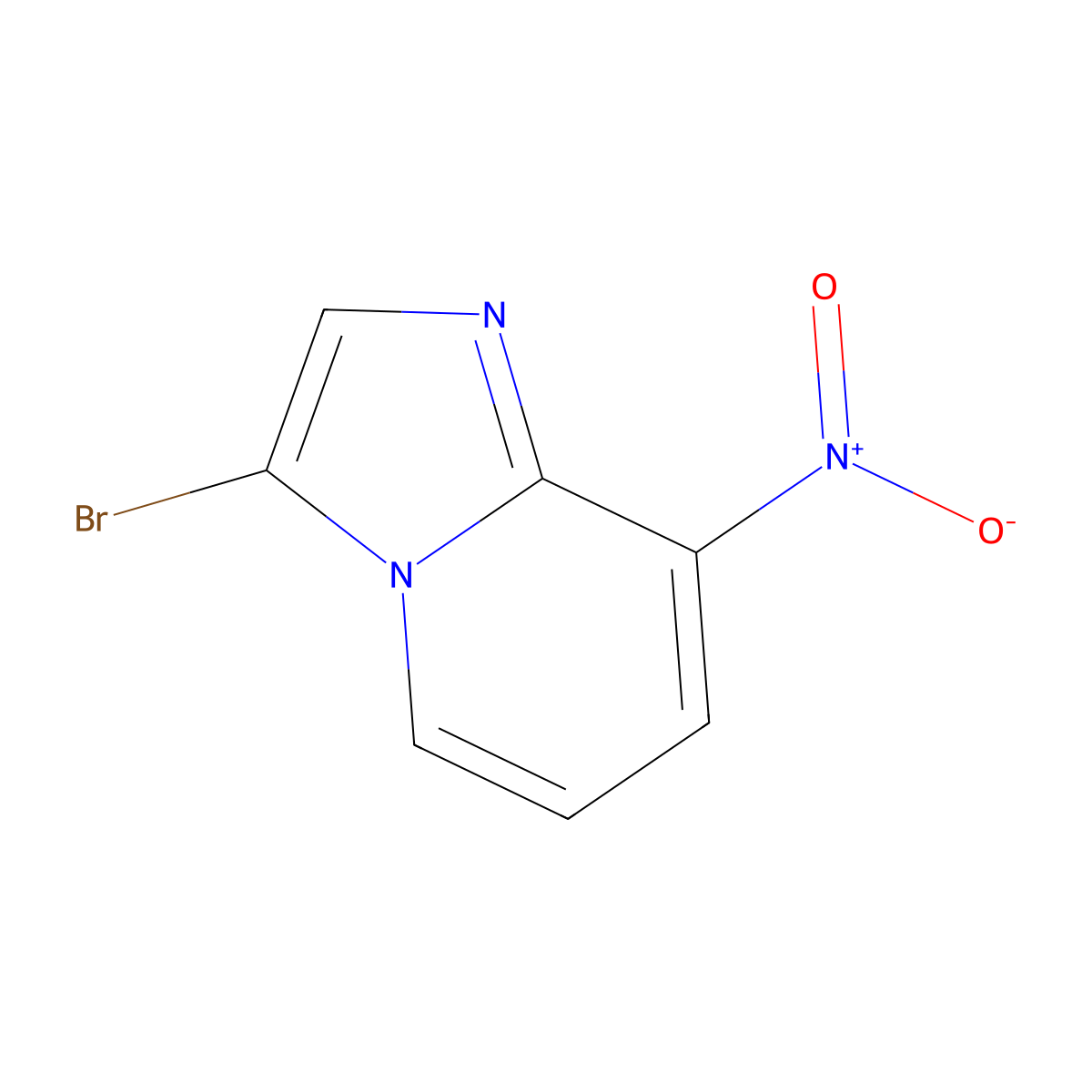 3-Bromo-8-nitroimidazo(1,2-a)pyridine molecular structure, CAS 52310-43-7