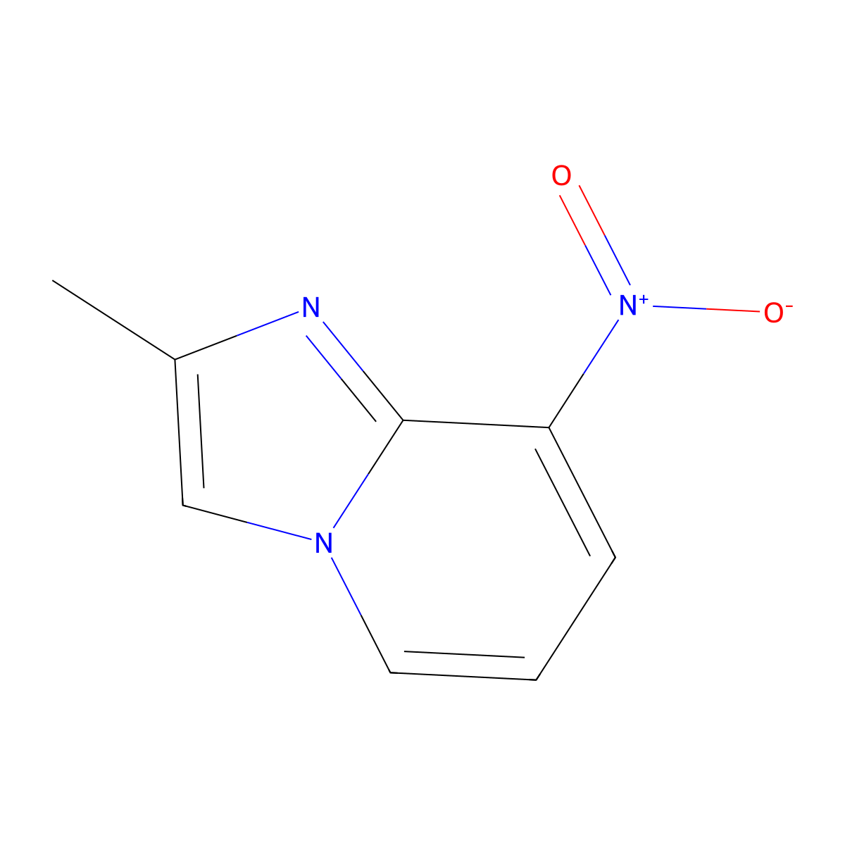2-Methyl-8-nitroimidazo[1,2-a]pyridine molecular structure, CAS 52310-49-3