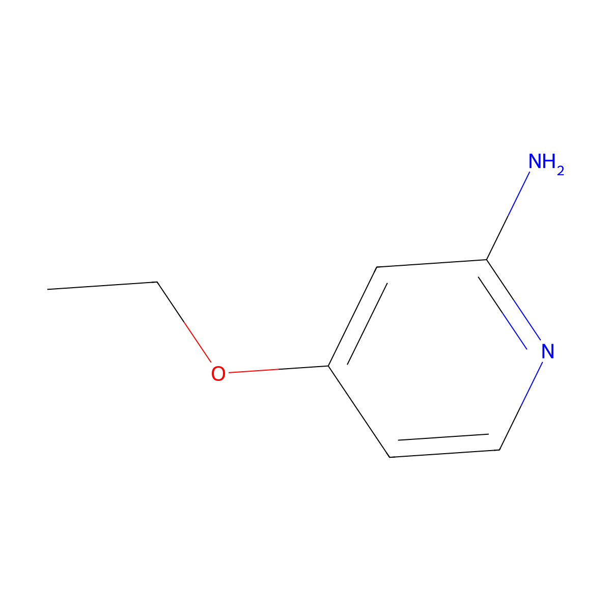 2-Amino-4-ethoxypyridine molecular structure, CAS 52311-20-3