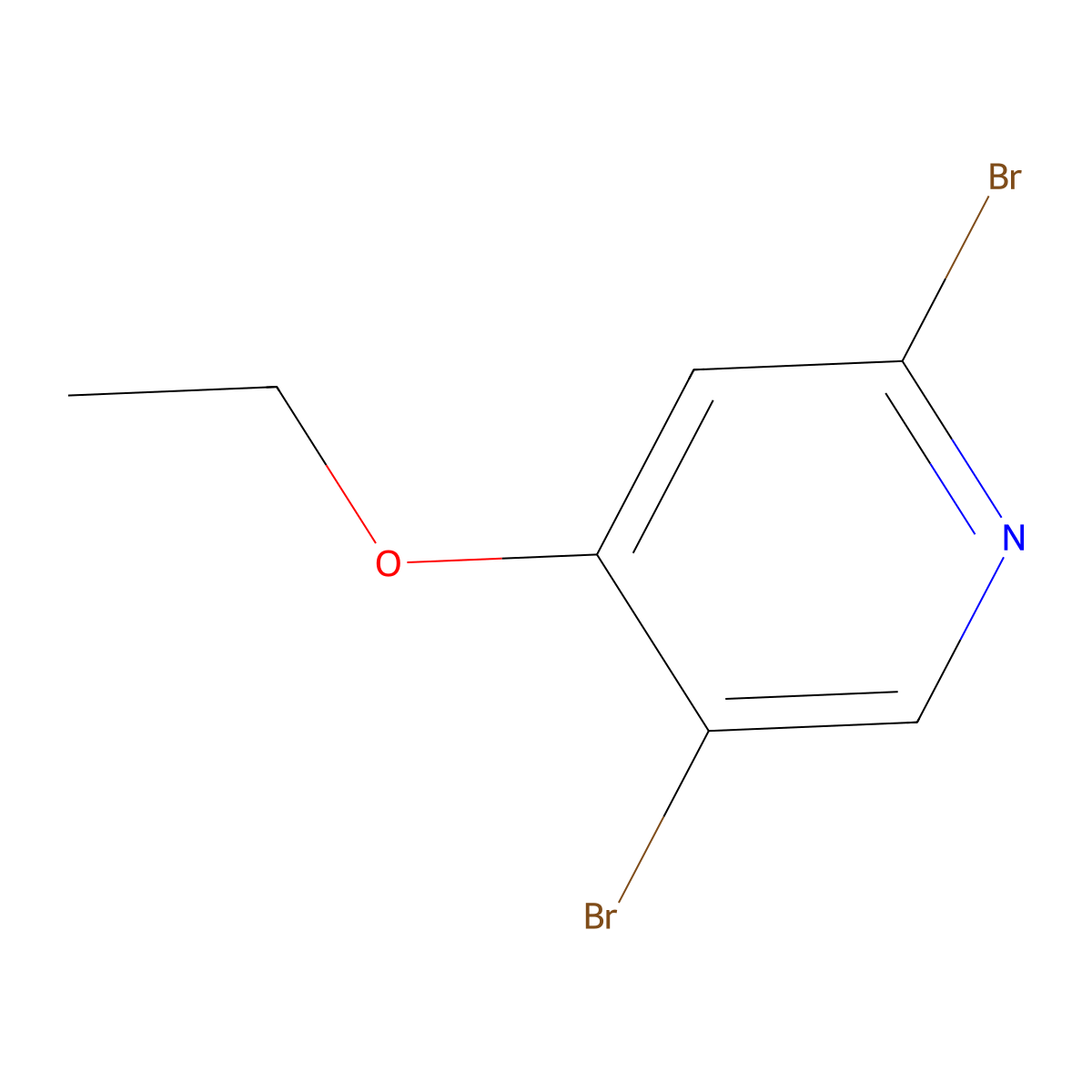 2,5-Dibromo-4-ethoxypyridine molecular structure, CAS 52311-22-5