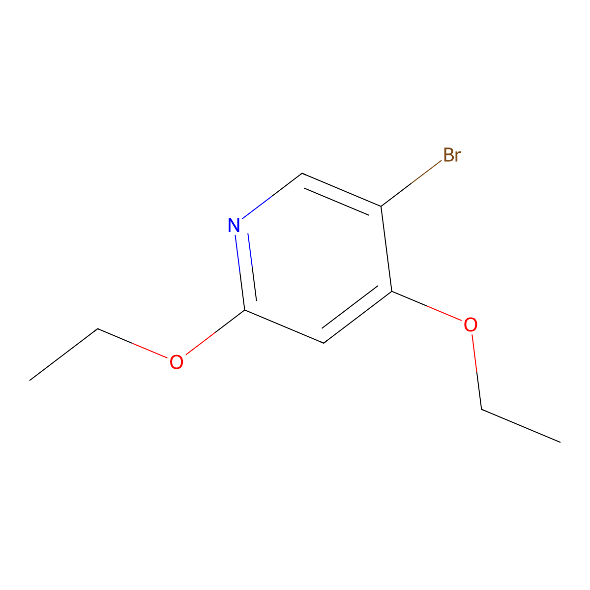 5-Bromo-2,4-diethoxypyridine molecular structure, CAS 52311-28-1