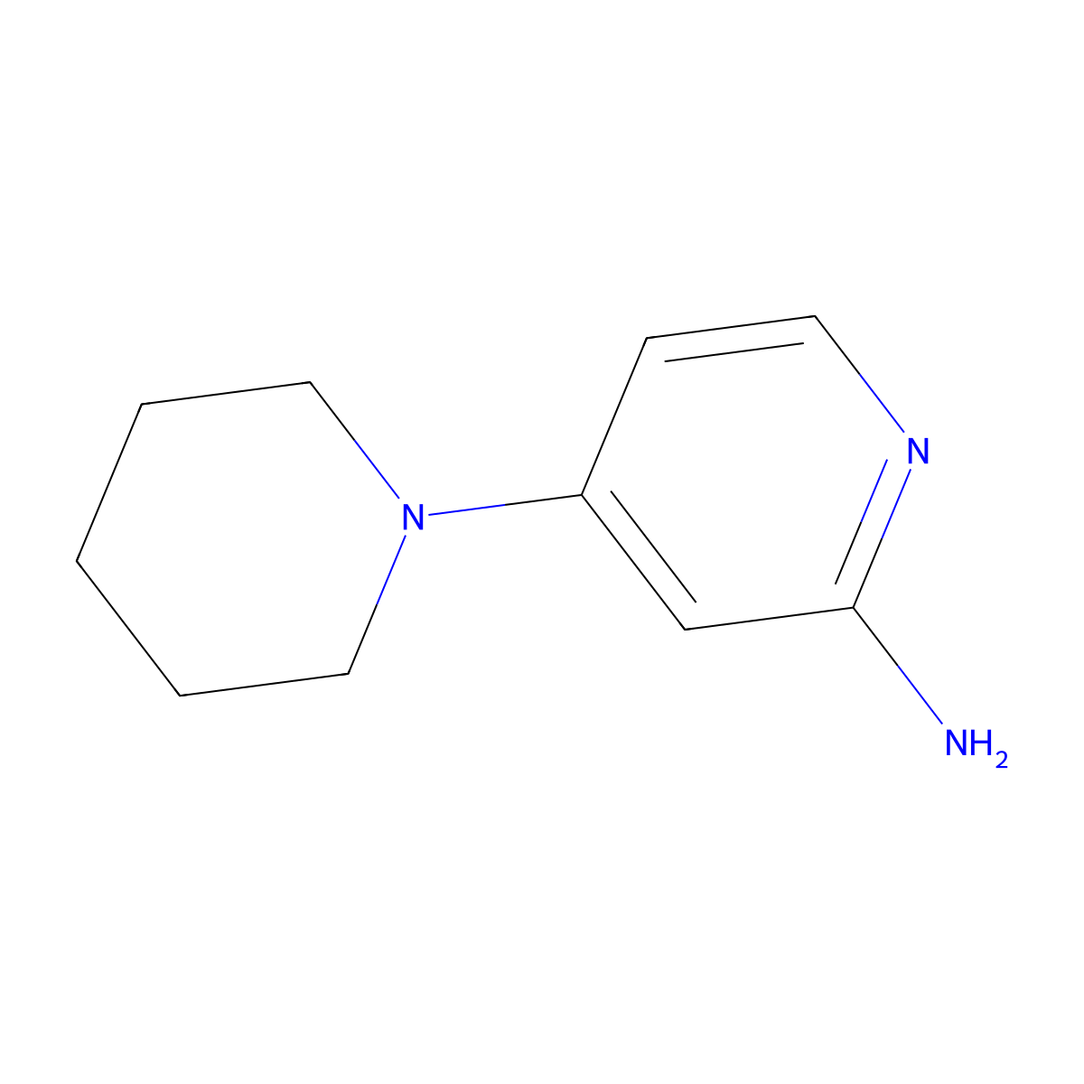 4-(Piperidin-1-yl)pyridin-2-amine molecular structure, CAS 52311-35-0