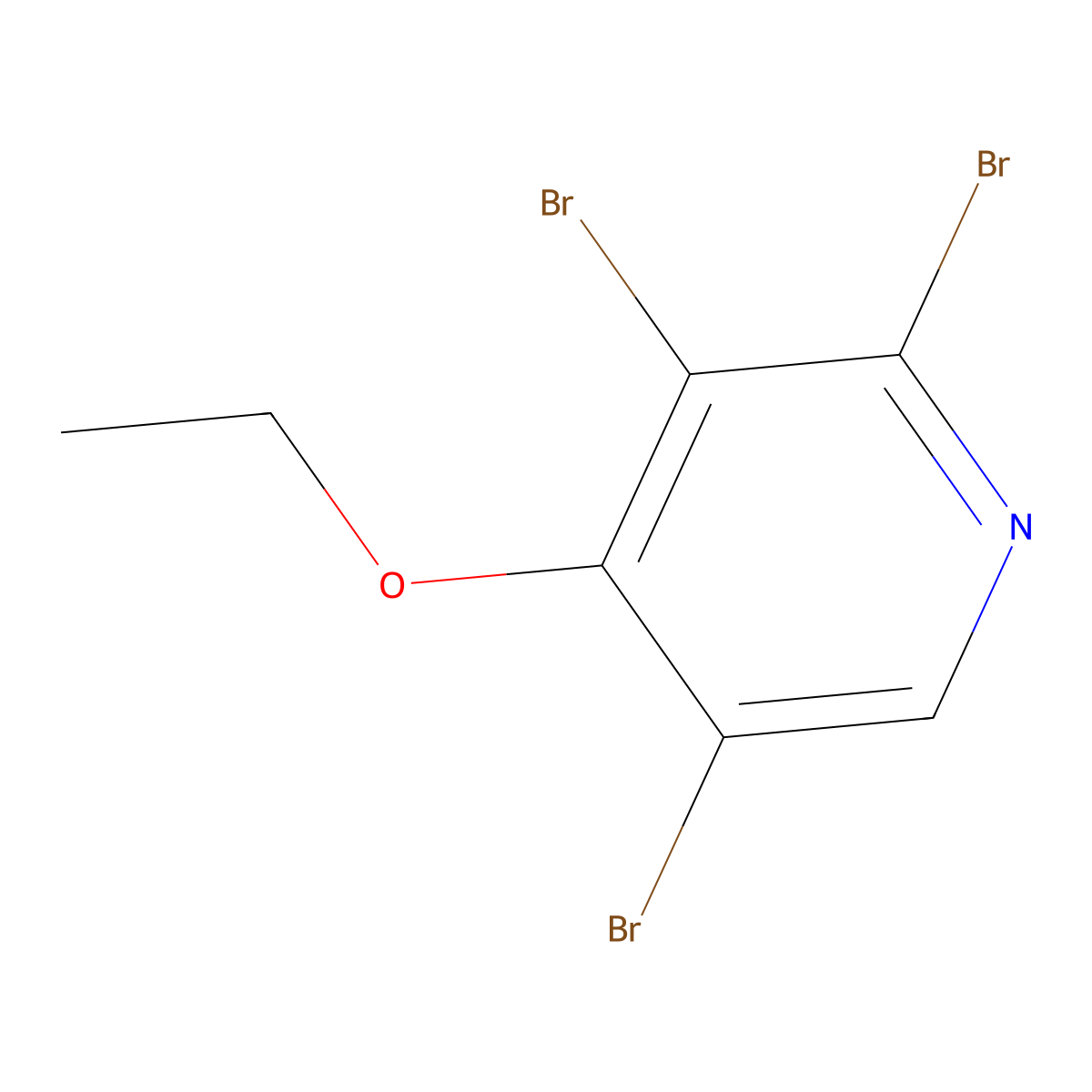 Ethyl 2,3,5-tribromopyridin-4-yl ether molecular structure, CAS 52311-46-3