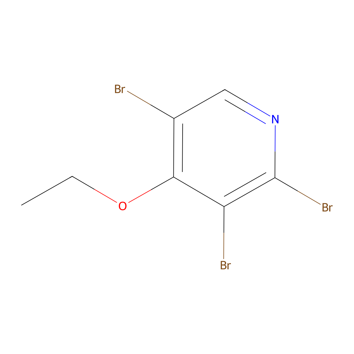 Ethyl 2,3,5-tribromopyridin-4-yl ether molecular structure, CAS 52311-46-3