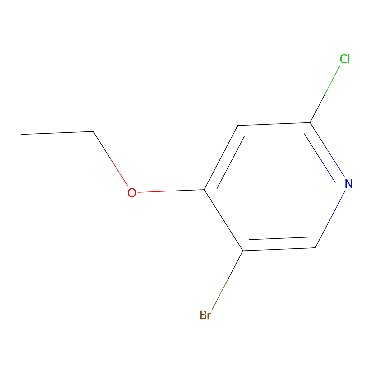5-Bromo-2-chloro-4-ethoxypyridine molecular structure, CAS 52311-48-5