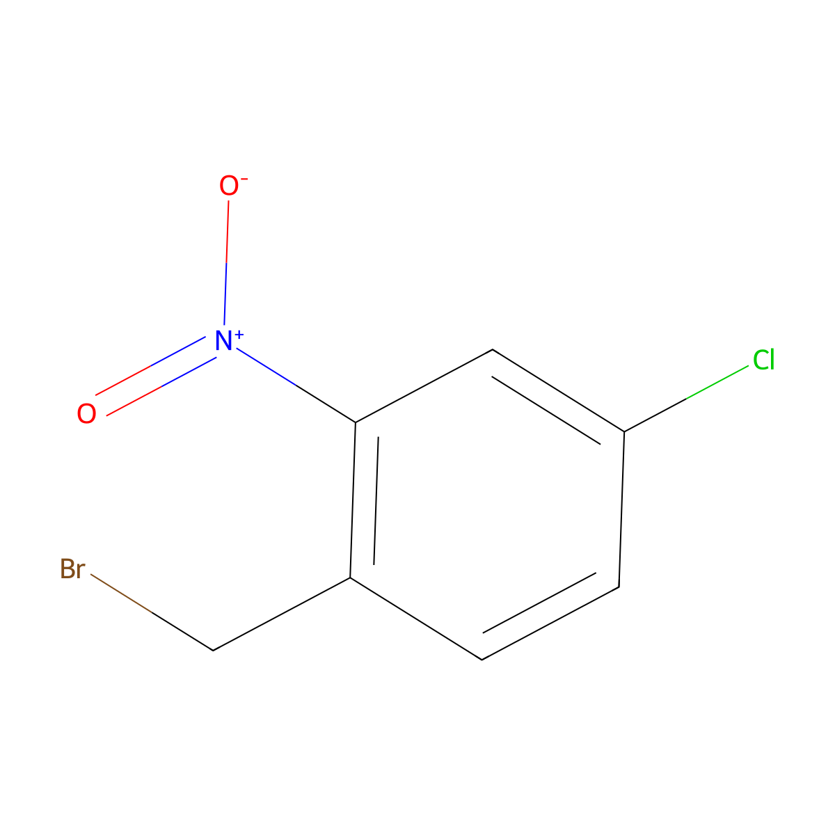 1-(Bromomethyl)-4-chloro-2-nitrobenzene molecular structure, CAS 52311-59-8