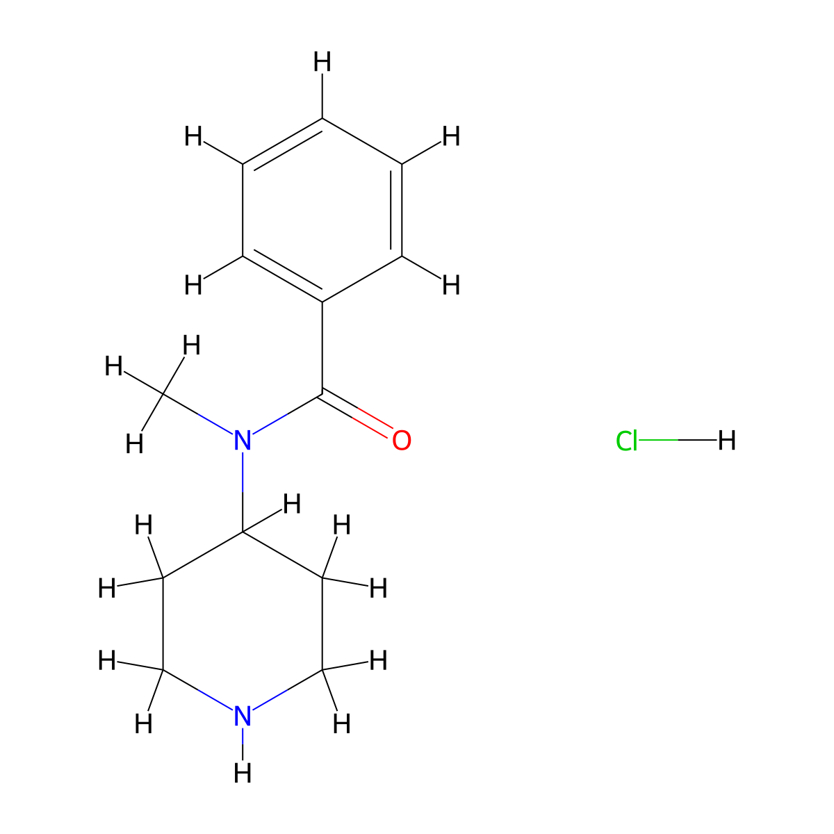 N-methyl-N-(piperidin-4-yl)benzamide hydrochloride molecular structure, CAS 52311-88-3