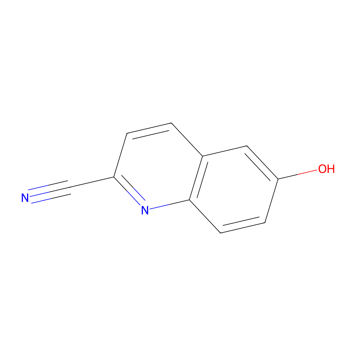 6-Hydroxyquinoline-2-carbonitrile molecular structure, CAS 52313-34-5