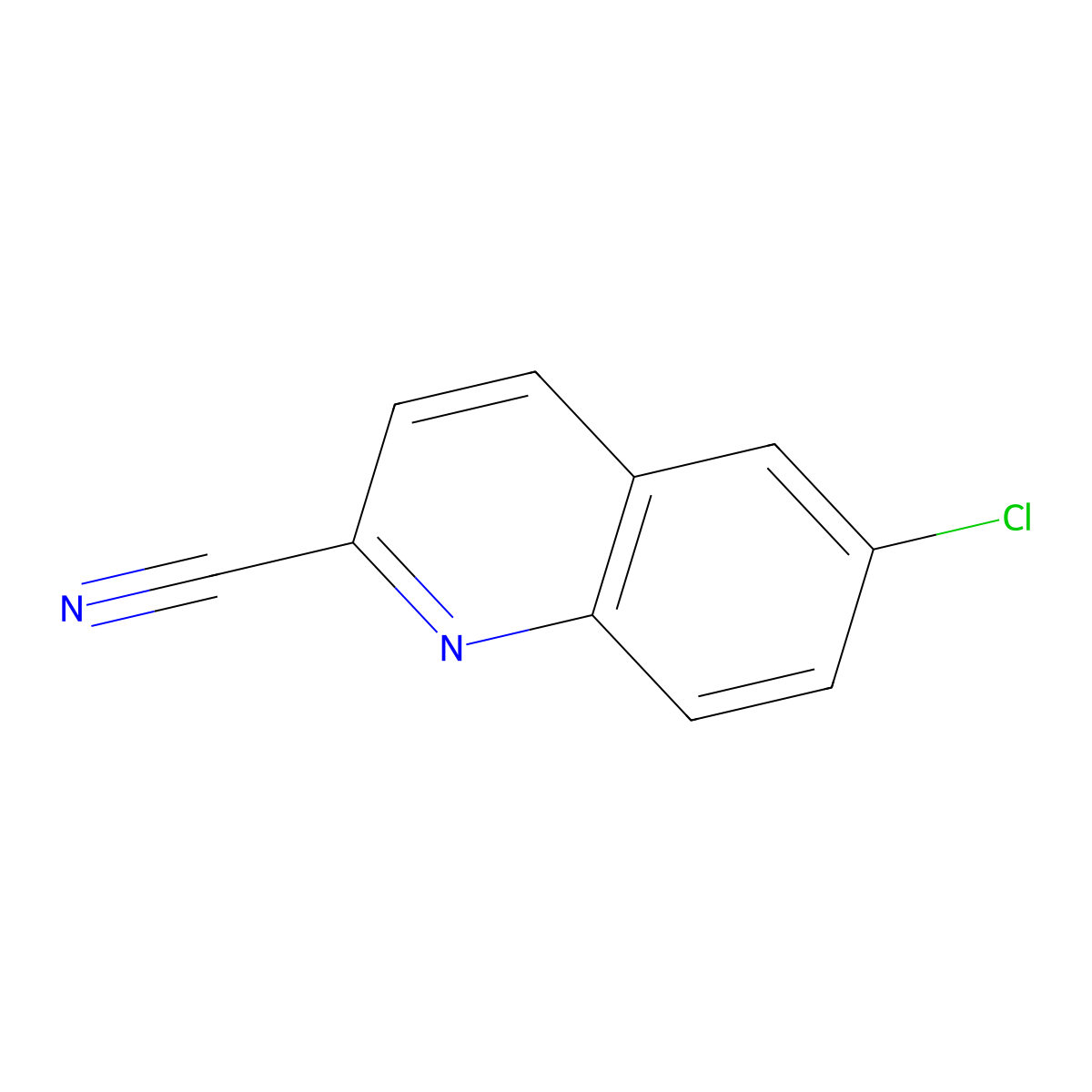 6-Chloroquinoline-2-carbonitrile molecular structure, CAS 52313-35-6