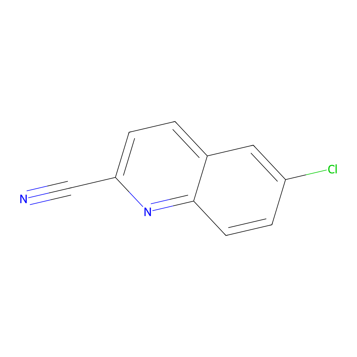 6-Chloroquinoline-2-carbonitrile molecular structure, CAS 52313-35-6