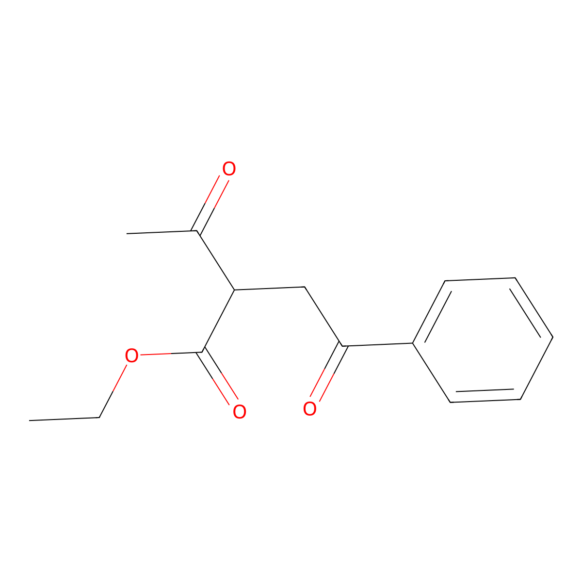 Ethyl 2-acetyl-4-oxo-4-phenylbutanoate molecular structure, CAS 52313-46-9