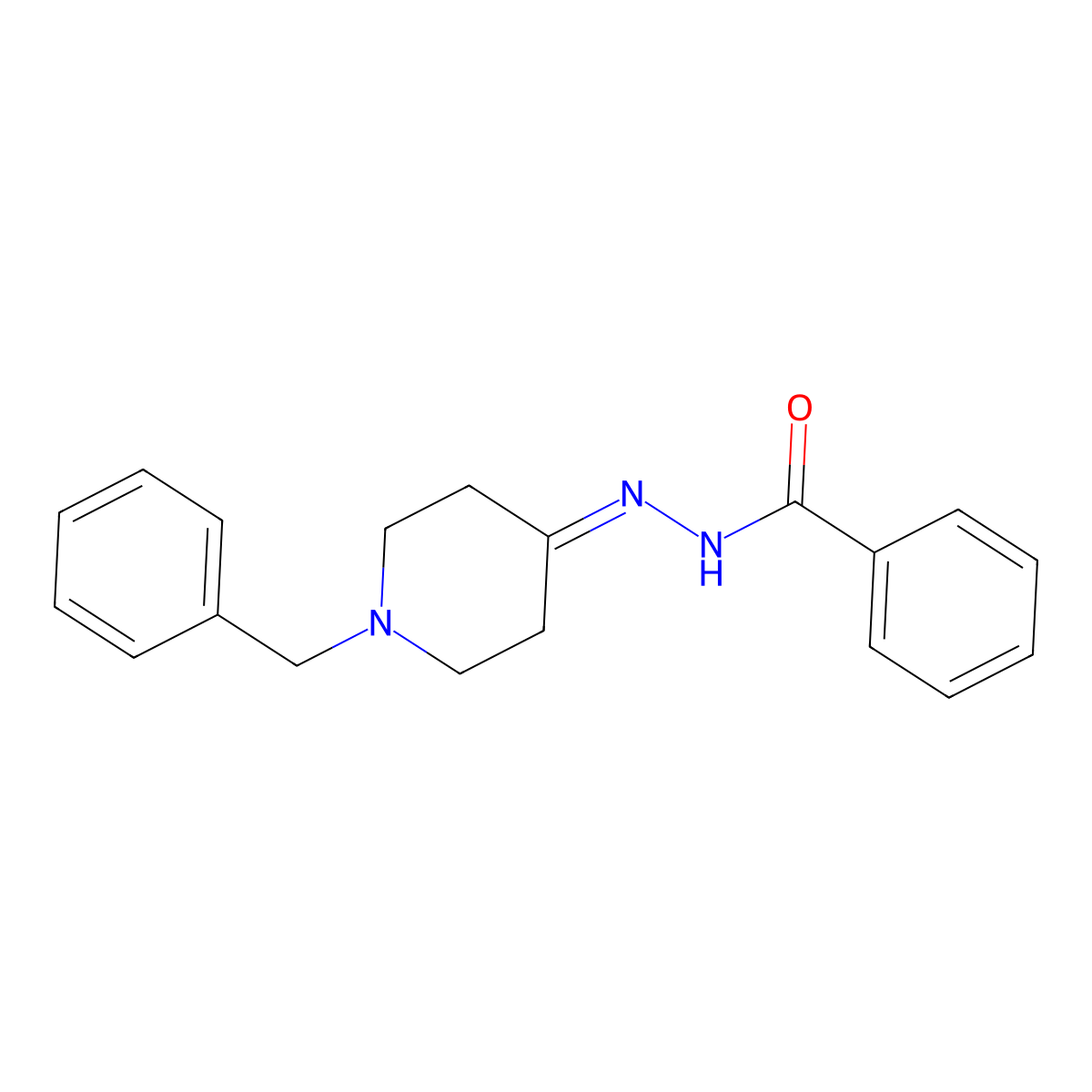 N'-(1-benzylpiperidin-4-ylidene)benzohydrazide molecular structure, CAS 52313-53-8