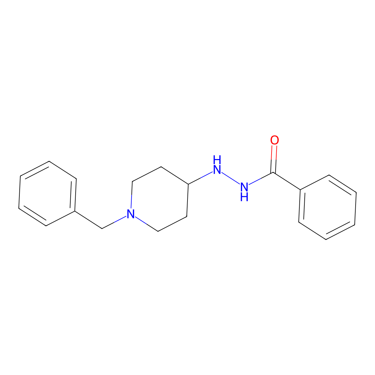 Benzo(2'-(1-benzyl-4-piperidyl))hydrazide molecular structure, CAS 52313-55-0
