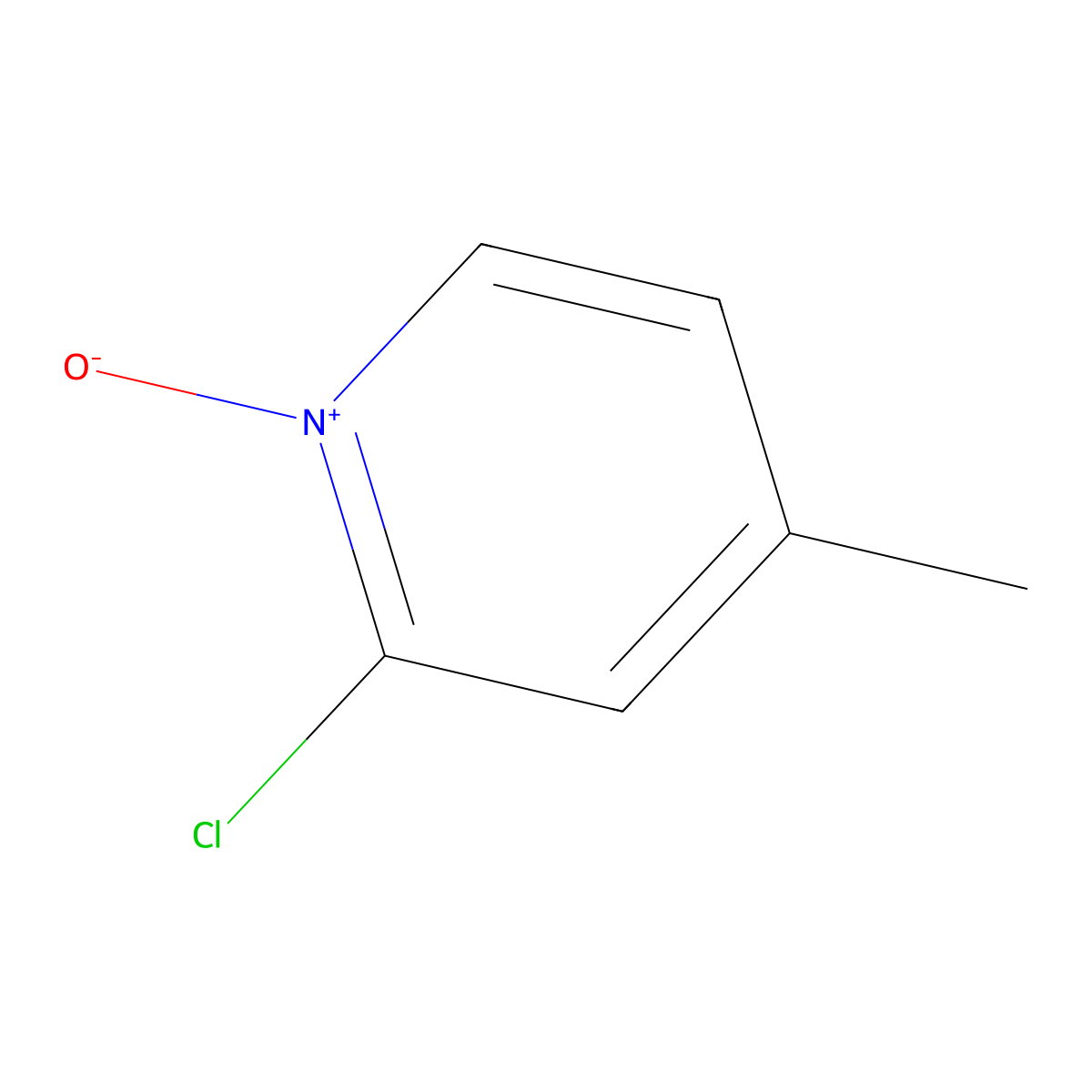 2-Chloro-4-methylpyridine 1-oxide molecular structure, CAS 52313-61-8
