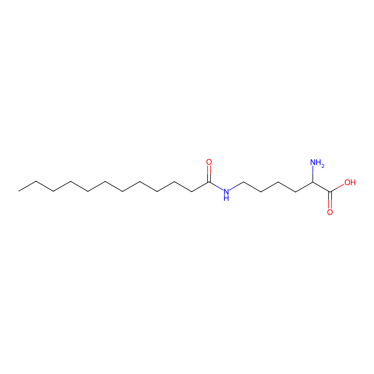 Lauroyl Lysine molecular structure, CAS 52315-75-0