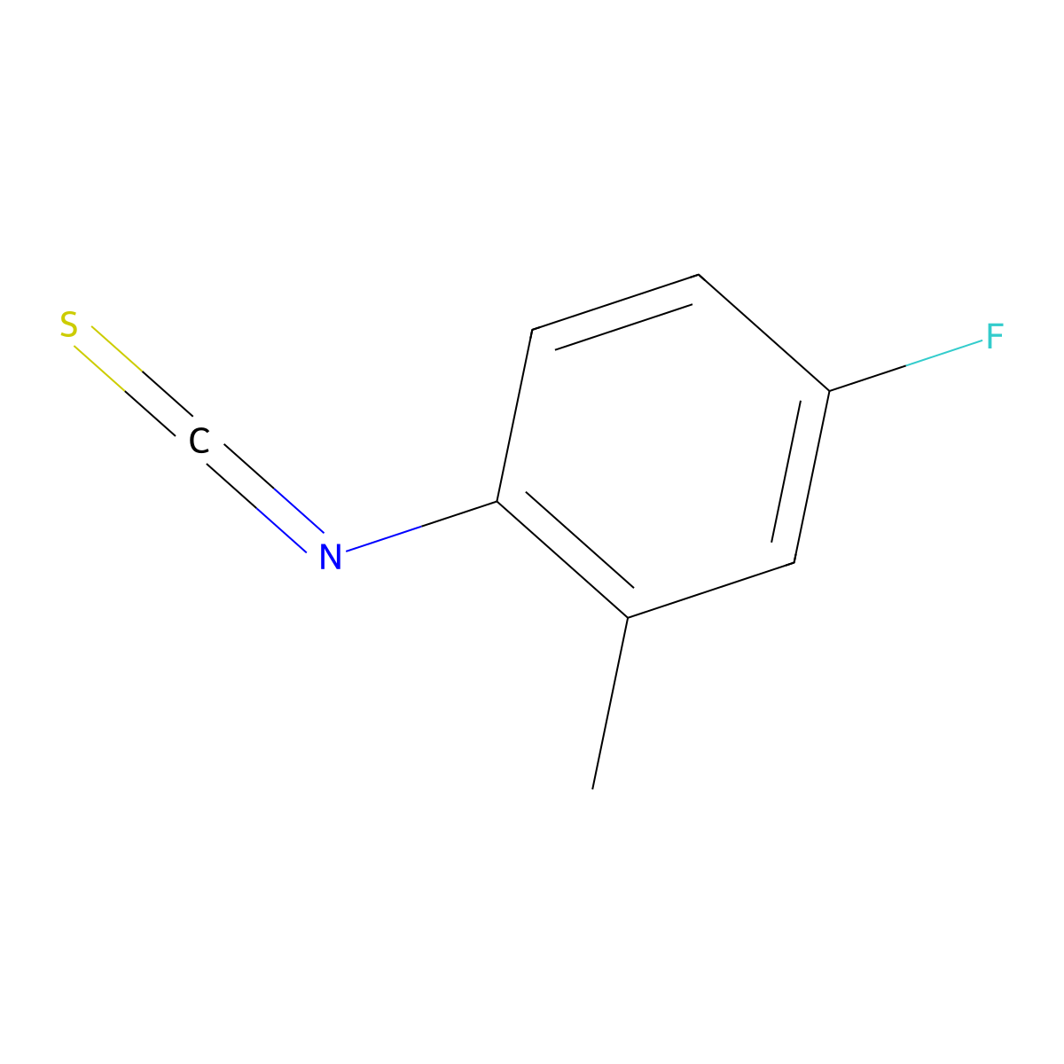 4-Fluoro-2-methylphenyl isothiocyanate molecular structure, CAS 52317-97-2