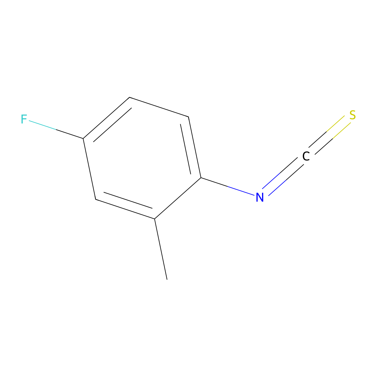 4-Fluoro-2-methylphenyl isothiocyanate molecular structure, CAS 52317-97-2