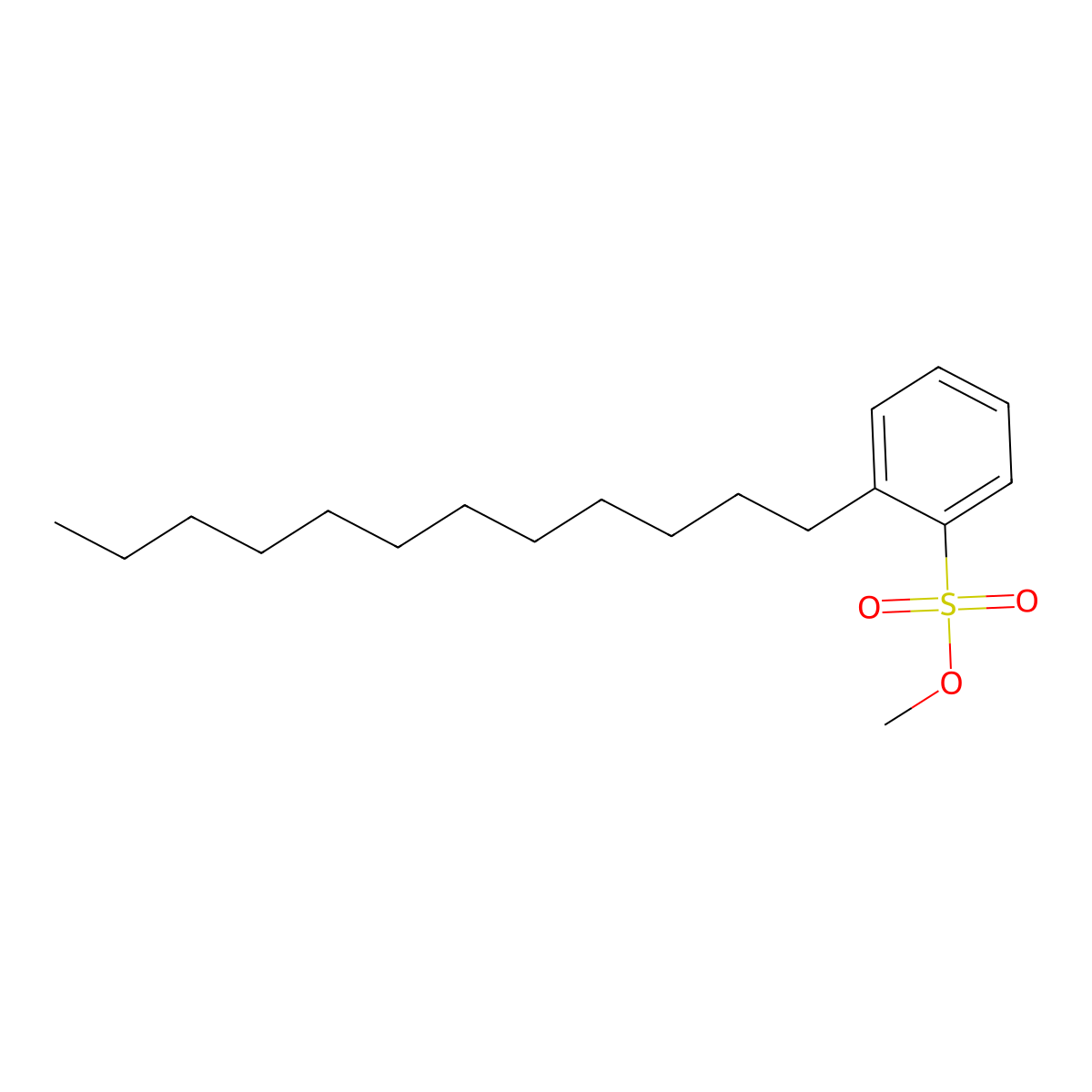 Methyl dodecylbenzenesulphonate molecular structure, CAS 52319-06-9