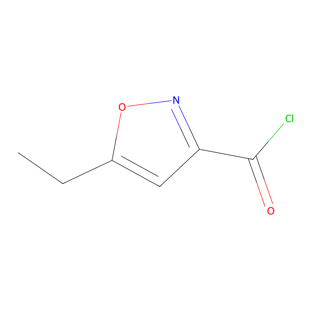 5-Ethylisoxazole-3-carbonyl chloride molecular structure, CAS 52320-58-8