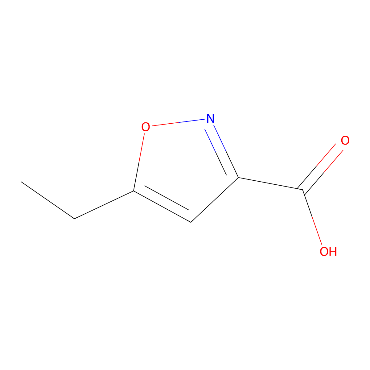 5-Ethyl-1,2-oxazole-3-carboxylic acid molecular structure, CAS 52320-59-9