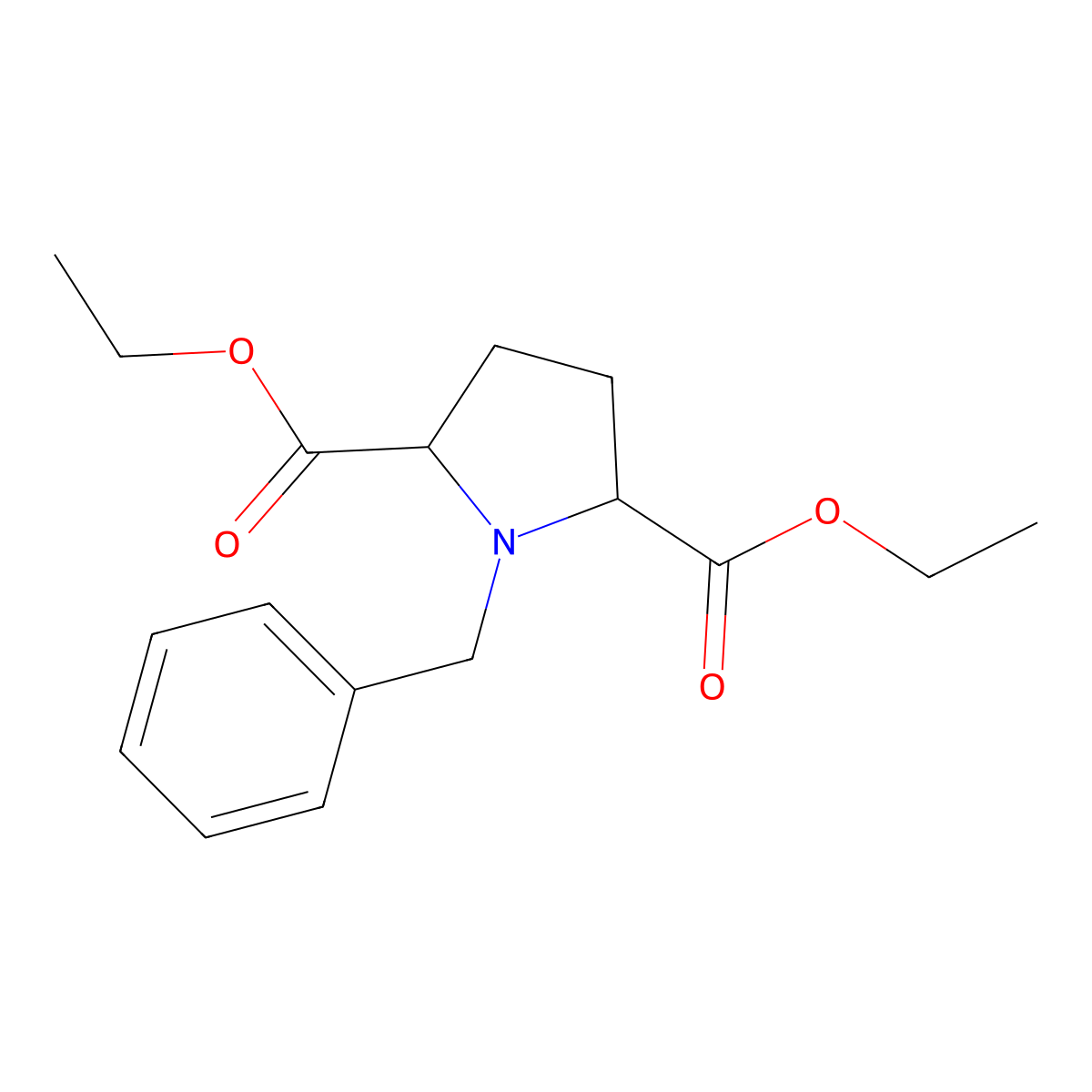 (2S,5R)-Diethyl 1-benzylpyrrolidine-2,5-dicarboxylate molecular structure, CAS 52321-06-9