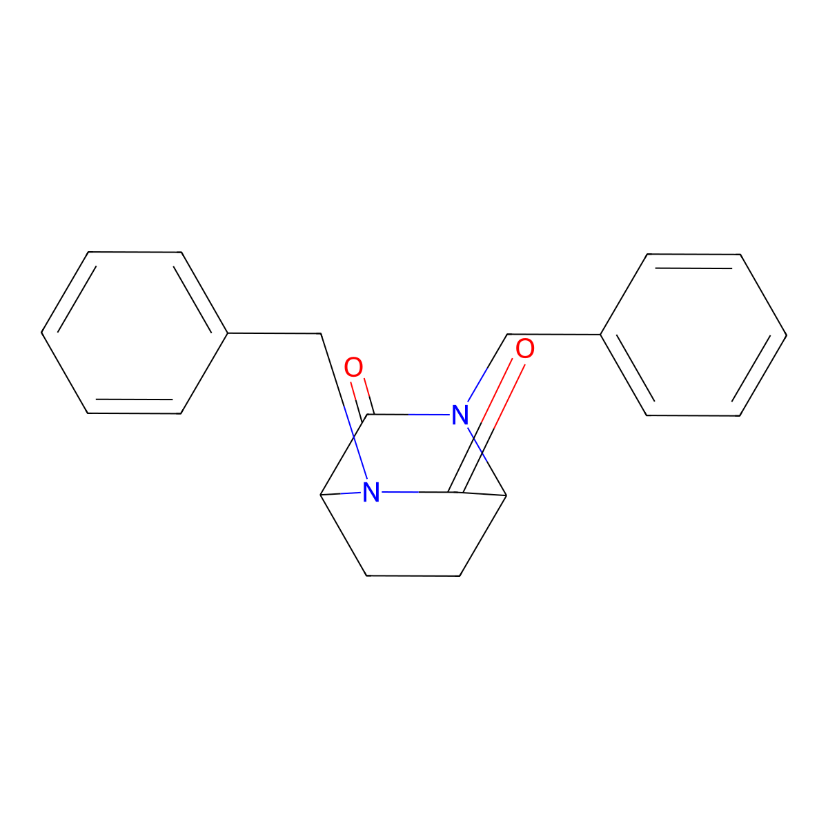 2,5-Dibenzyl-2,5-diazabicyclo[2.2.2]octane-3,6-dione molecular structure, CAS 52321-12-7