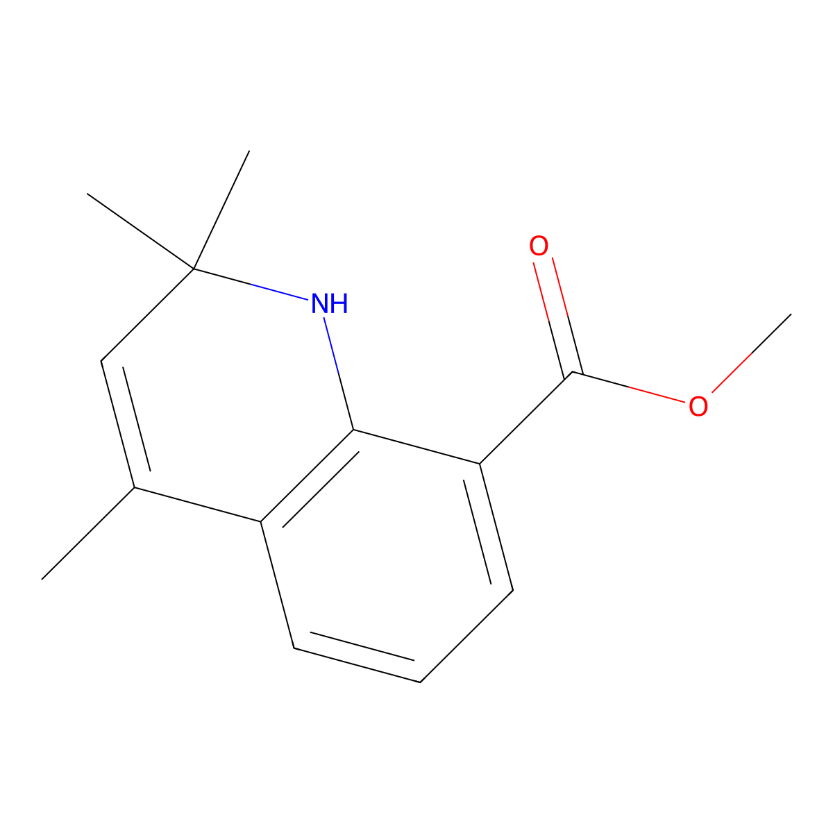 8-Quinolinecarboxylic acid, 1,2-dihydro-2,2,4-trimethyl-, methyl ester molecular structure, CAS 523227-10-3