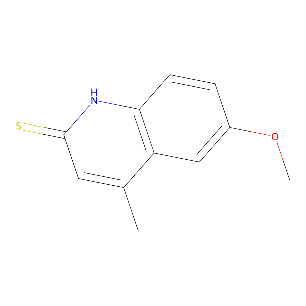 6-Methoxy-4-methylquinoline-2-thiol molecular structure, CAS 52323-10-1