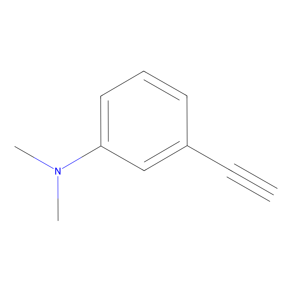 3-Ethynyl-N,N-dimethylaniline molecular structure, CAS 52324-05-7