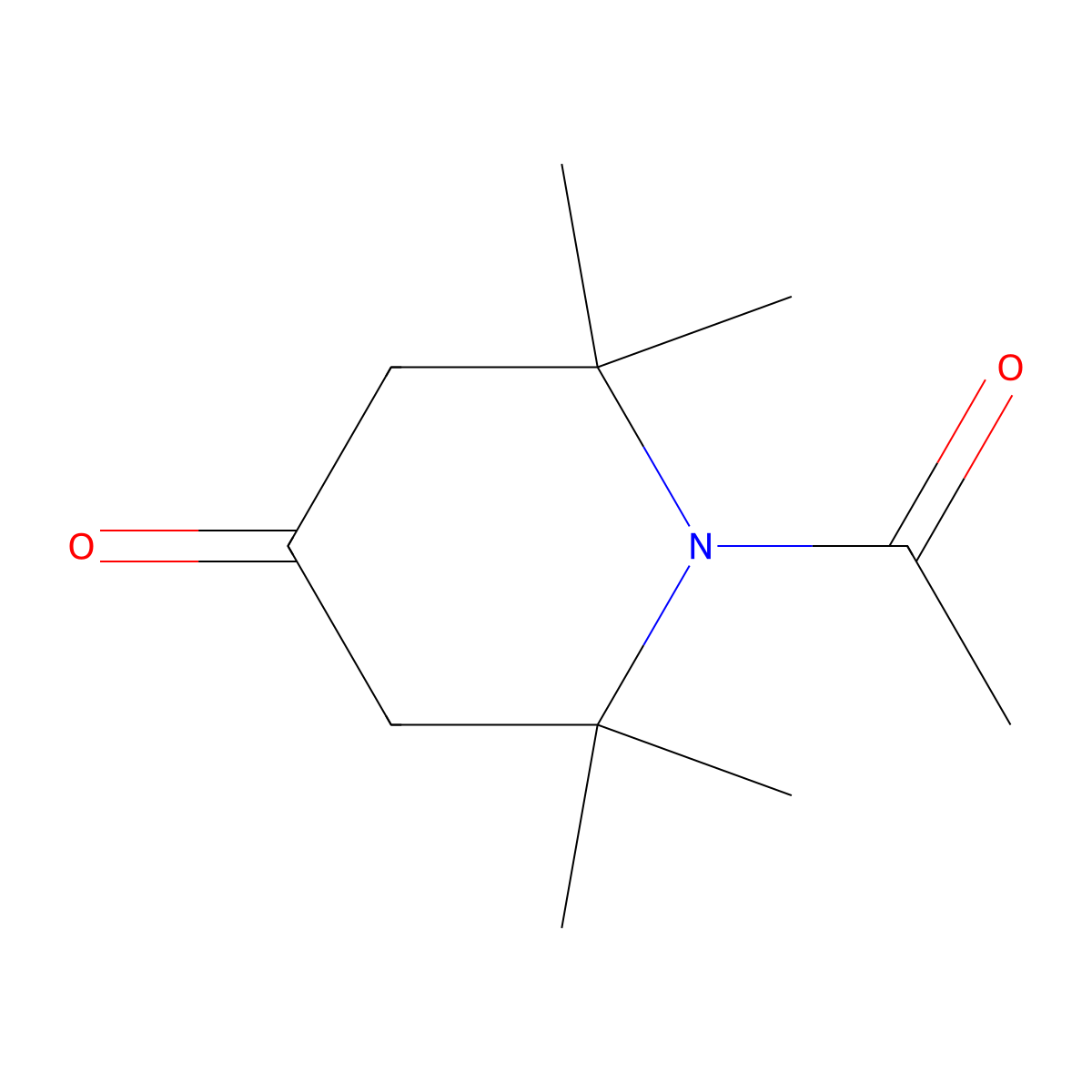 1-Acetyl-2,2,6,6-tetramethylpiperidin-4-one molecular structure, CAS 52326-65-5