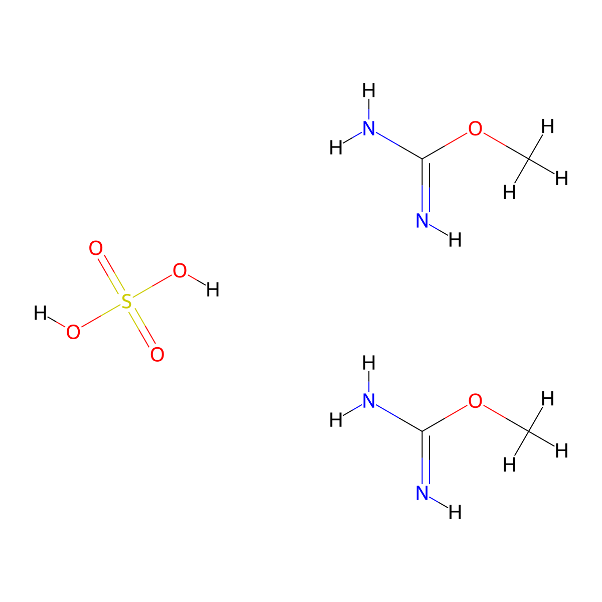 Bis(2-methylisouronium) sulphate molecular structure, CAS 52328-05-9