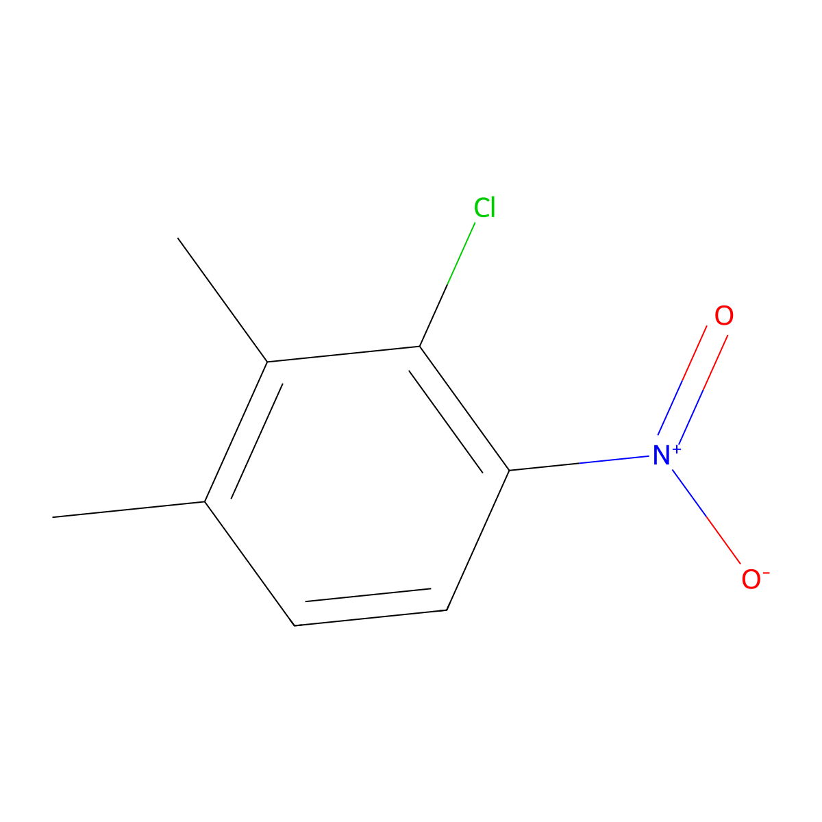 2-Chloro-3,4-dimethyl-1-nitrobenzene molecular structure, CAS 52328-28-6