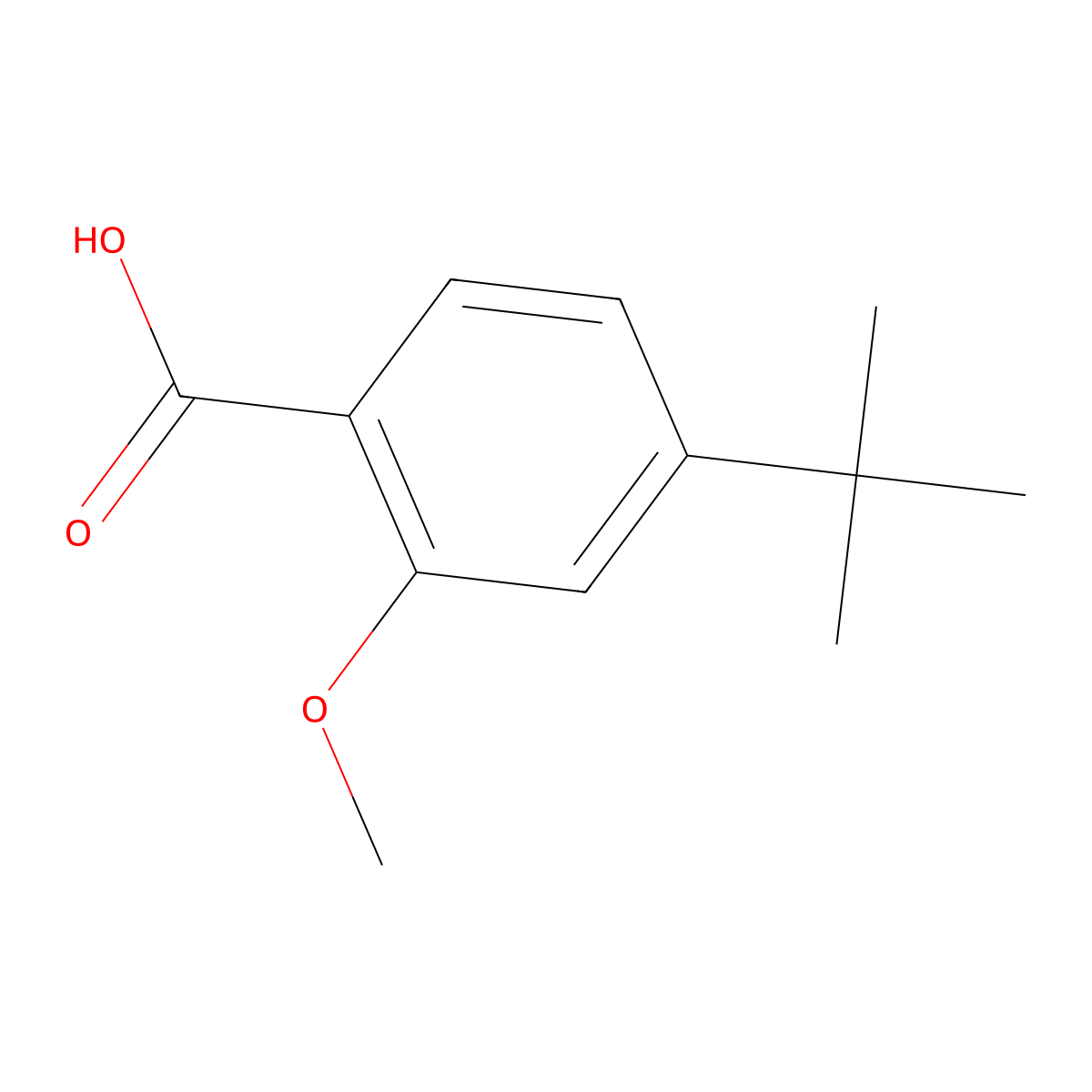 4-tert-Butyl-2-methoxybenzoic acid molecular structure, CAS 52328-48-0