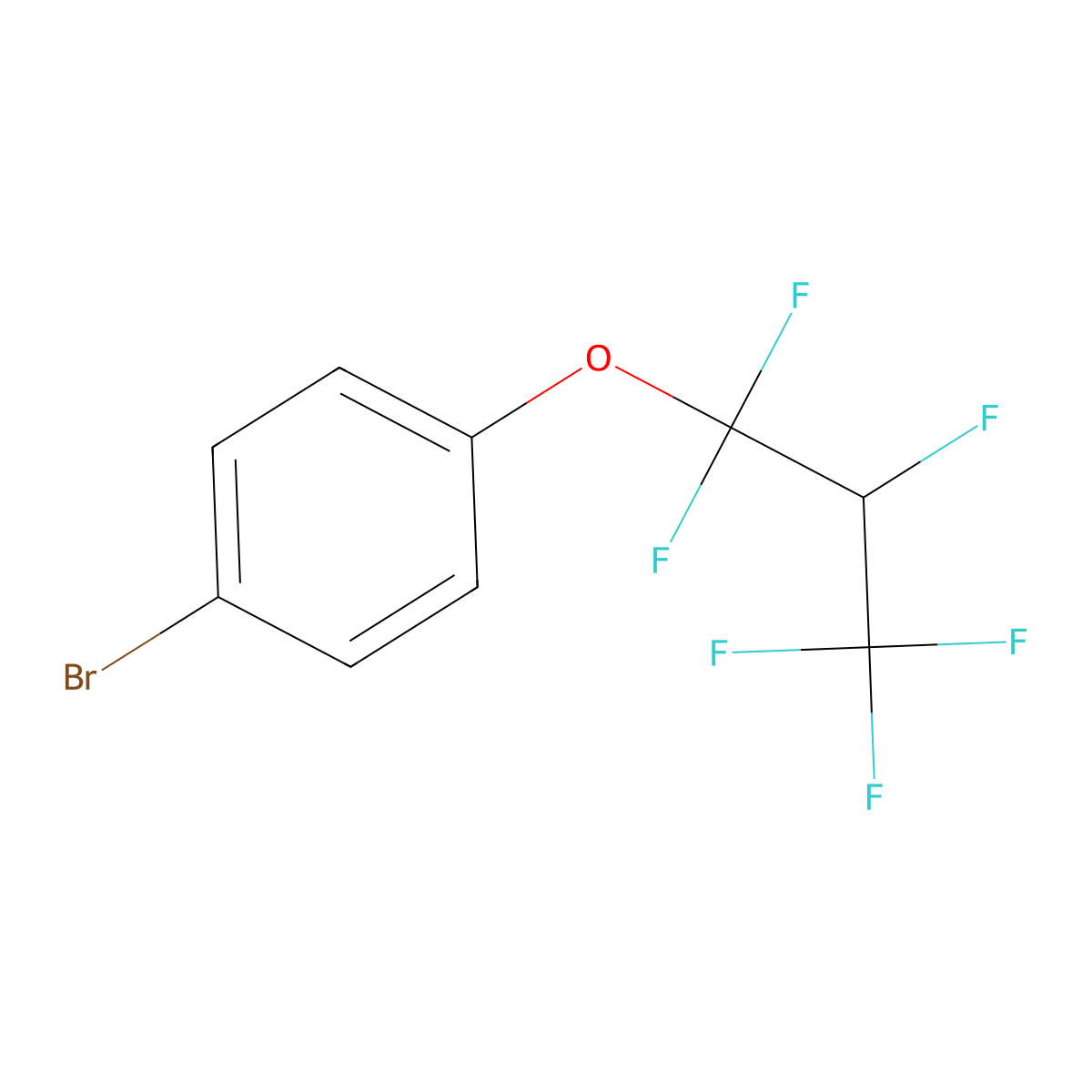 1-Bromo-4-(1,1,2,3,3,3-hexafluoropropoxy)benzene molecular structure, CAS 52328-78-6
