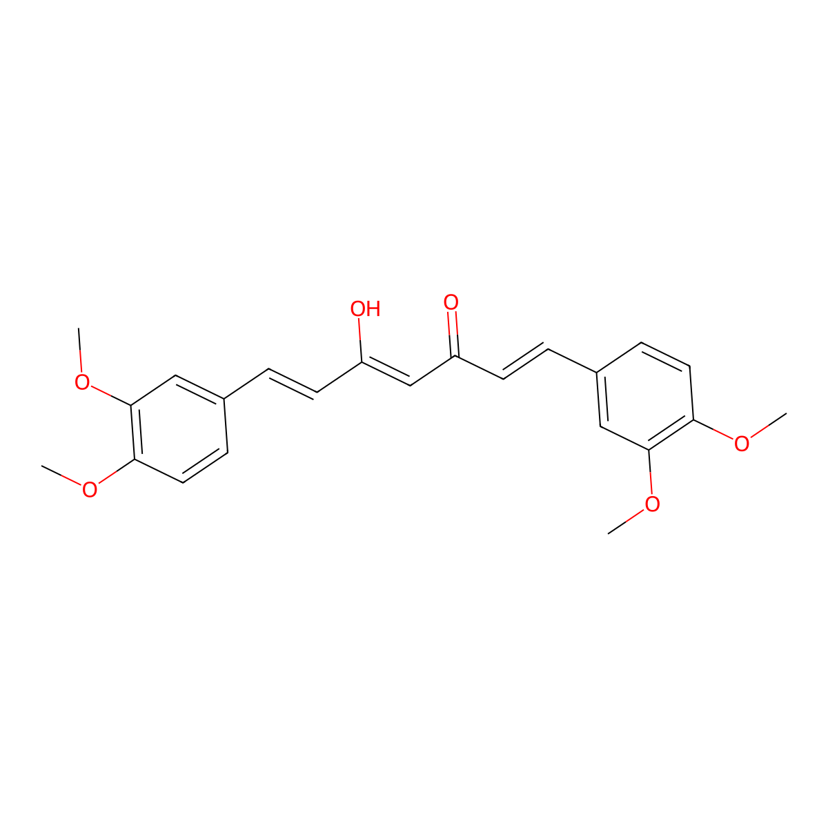 Dimethylcurcumin molecular structure, CAS 52328-98-0