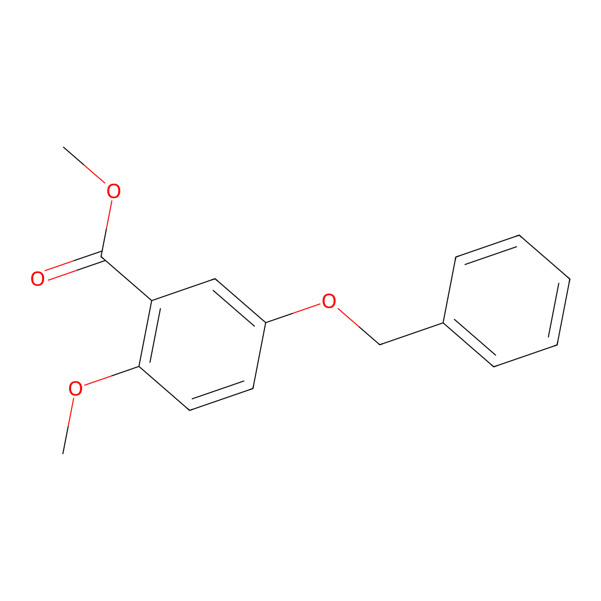 Methyl 5-(benzyloxy)-2-methoxybenzoate molecular structure, CAS 52329-04-1