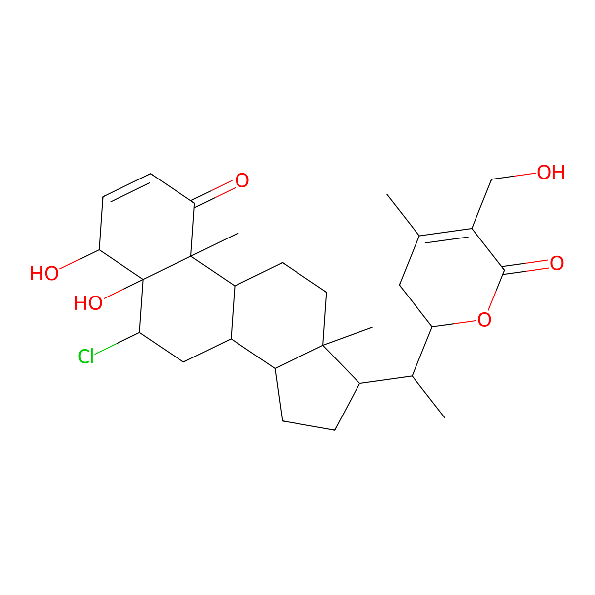 6Alpha-Chloro-5Beta-Hydroxywithaferin A molecular structure, CAS 52329-20-1