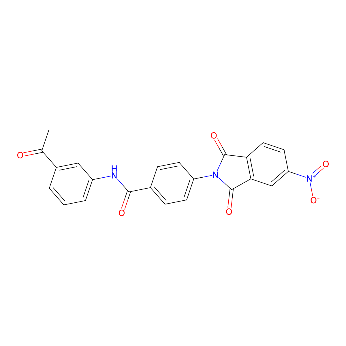 N-(3-acetylphenyl)-4-(5-nitro-1,3-dioxoisoindol-2-yl)benzamide molecular structure, CAS 5233-15-8
