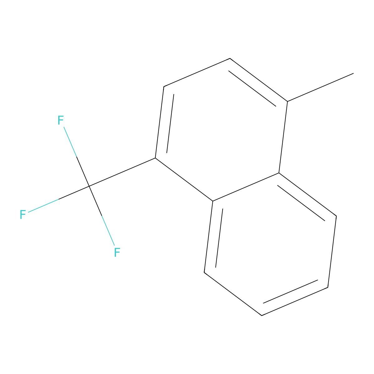 1-Methyl-4-(trifluoromethyl)naphthalene molecular structure, CAS 52331-42-7