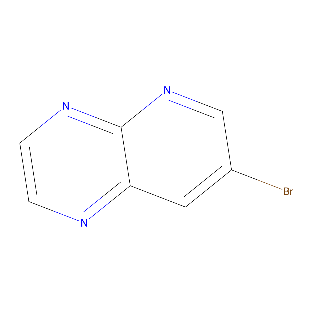 7-Bromopyrido[2,3-b]pyrazine molecular structure, CAS 52333-42-3